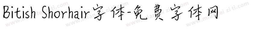 Bitish Shorhair字体字体转换